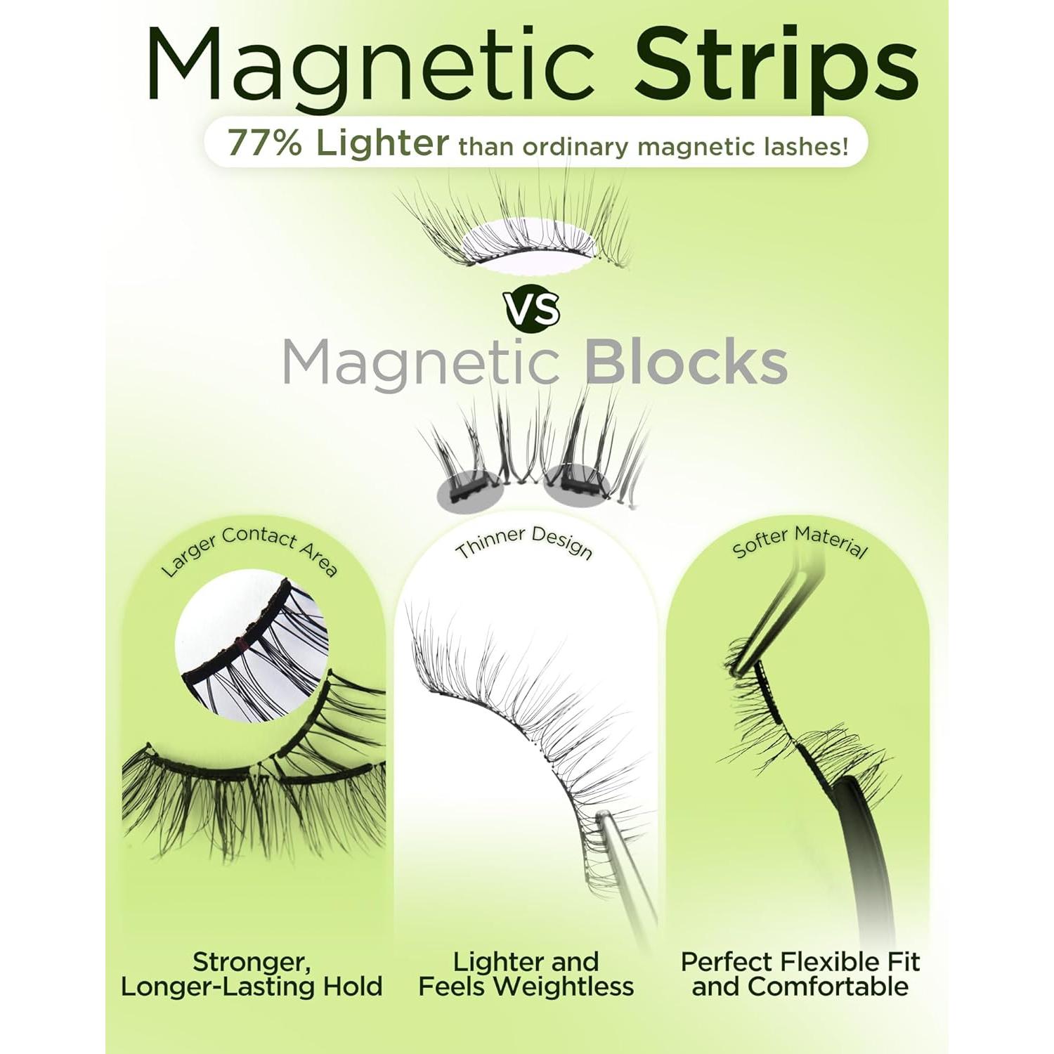 Pestañas Magnéticas Suaves BEYELIAN con Aplicador y Fijador