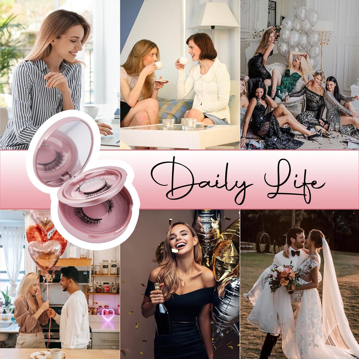 Pestañas Magnéticas FADVAN 2 Pares Reutilizables Naturales