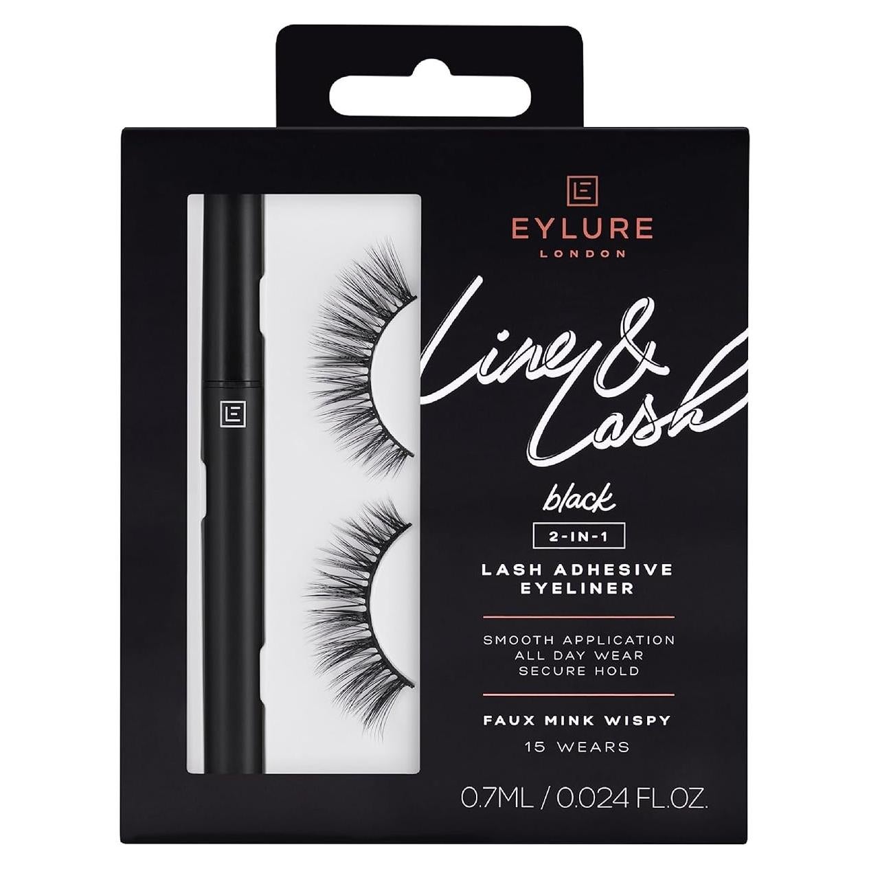 Kit Pestañas Postizas Eylure con Delineador Adhesivo 2 en 1