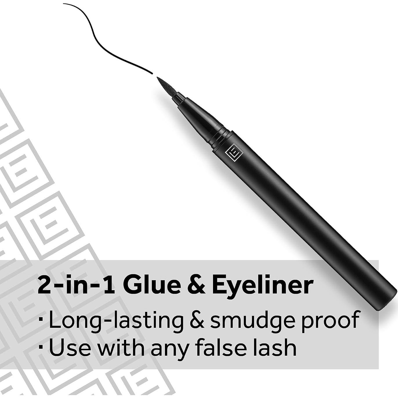 Kit Pestañas Postizas Eylure con Delineador Adhesivo 2 en 1