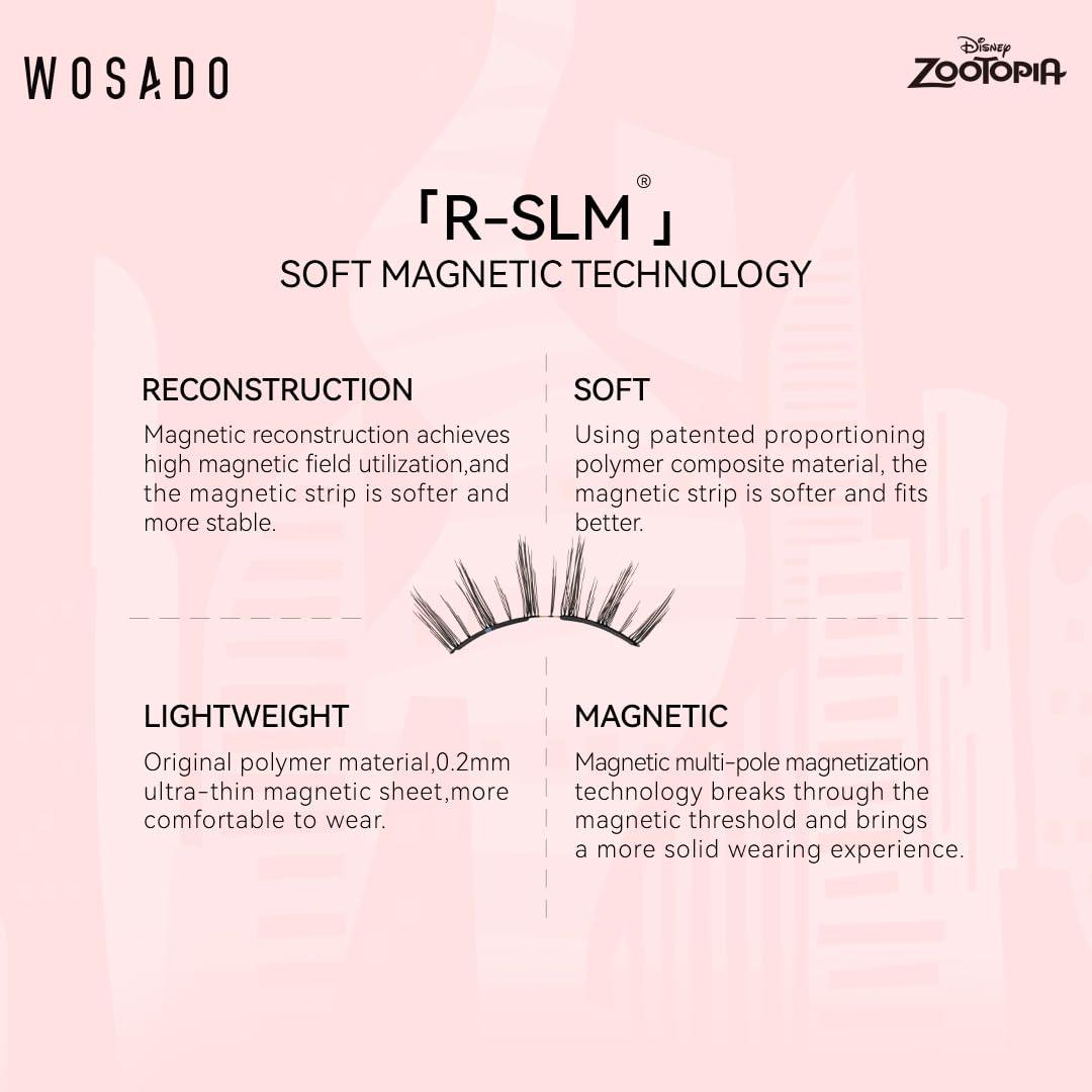 Kit de Pestañas Magnéticas WOSADO No.18 Negro Terciopelo Reutilizables