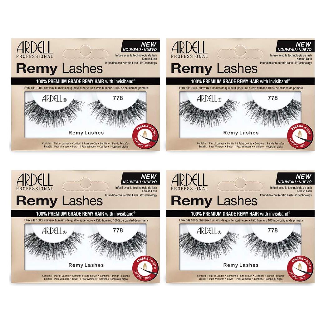 Pestañas Postizas Ardell Remy Lash 778 - 4 Pares de Cabello Humano