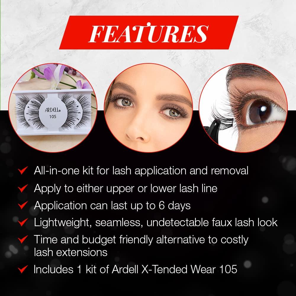 Pestañas Individuales Ardell X-tended Wear 105 - Larga Duración