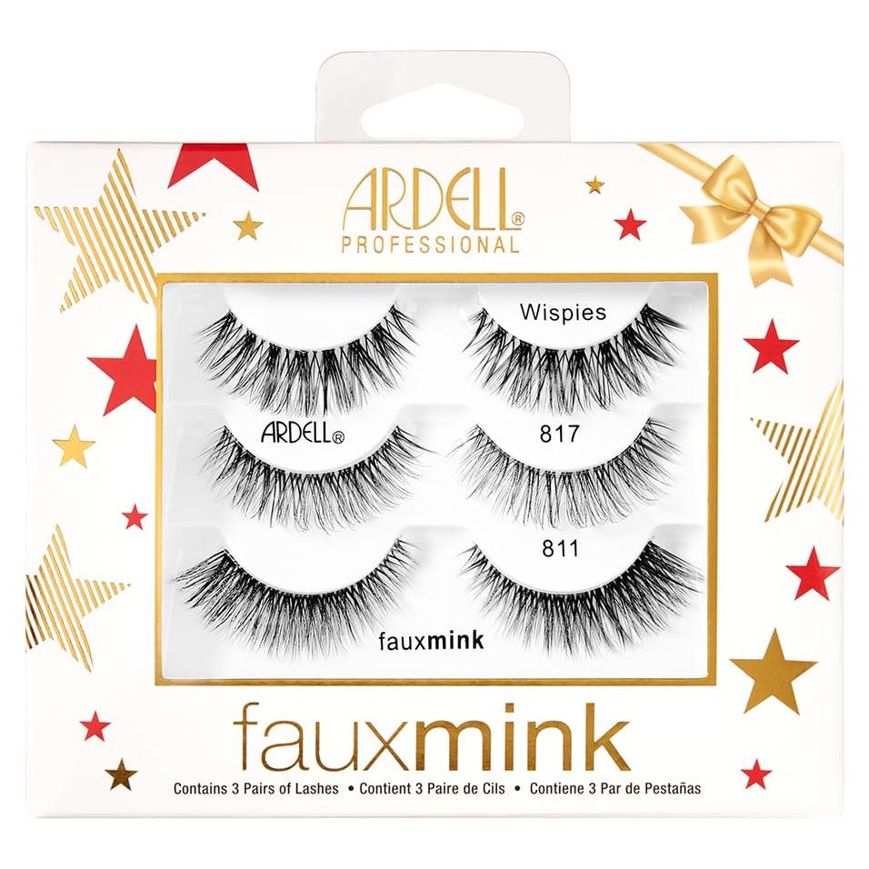 Conjunto de Pestañas Postizas Ardell Faux Mink - 3 Pares