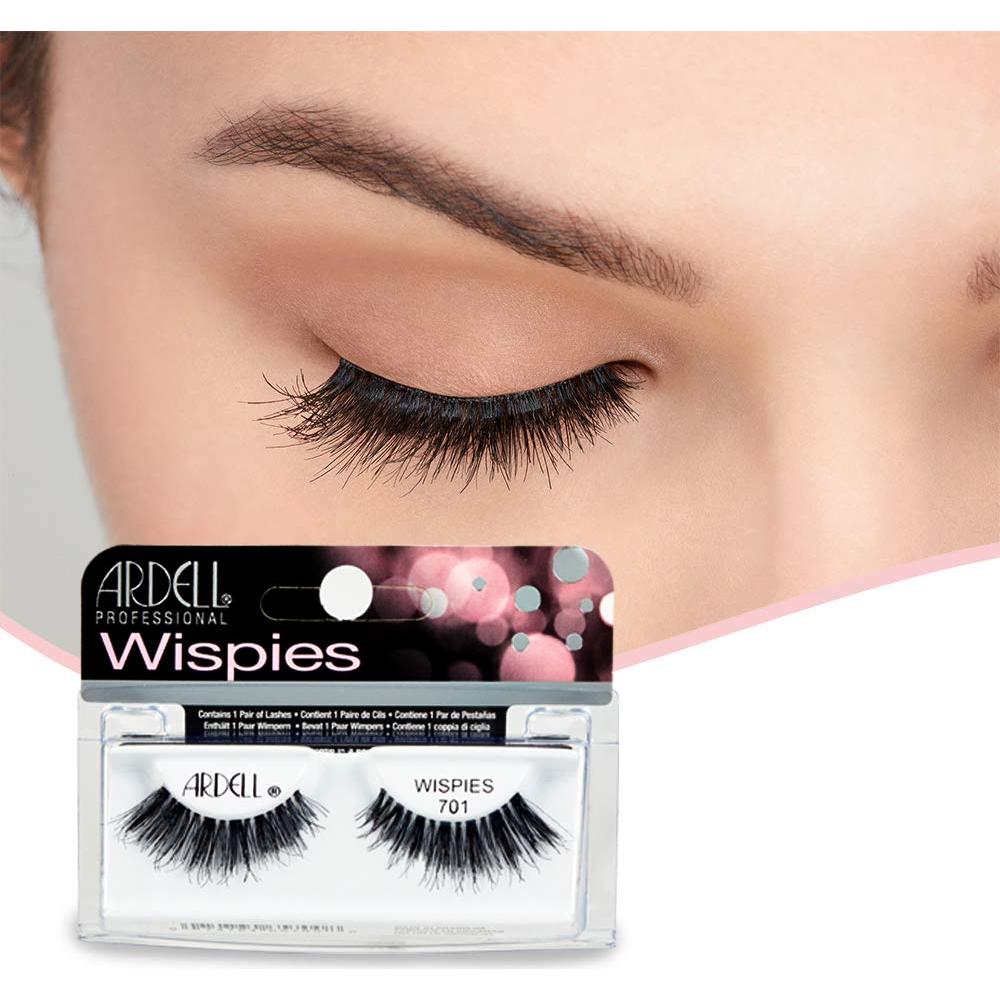 Pestañas Postizas Ardell Wispies 701 - Ligeras y Naturales, 4 Pares