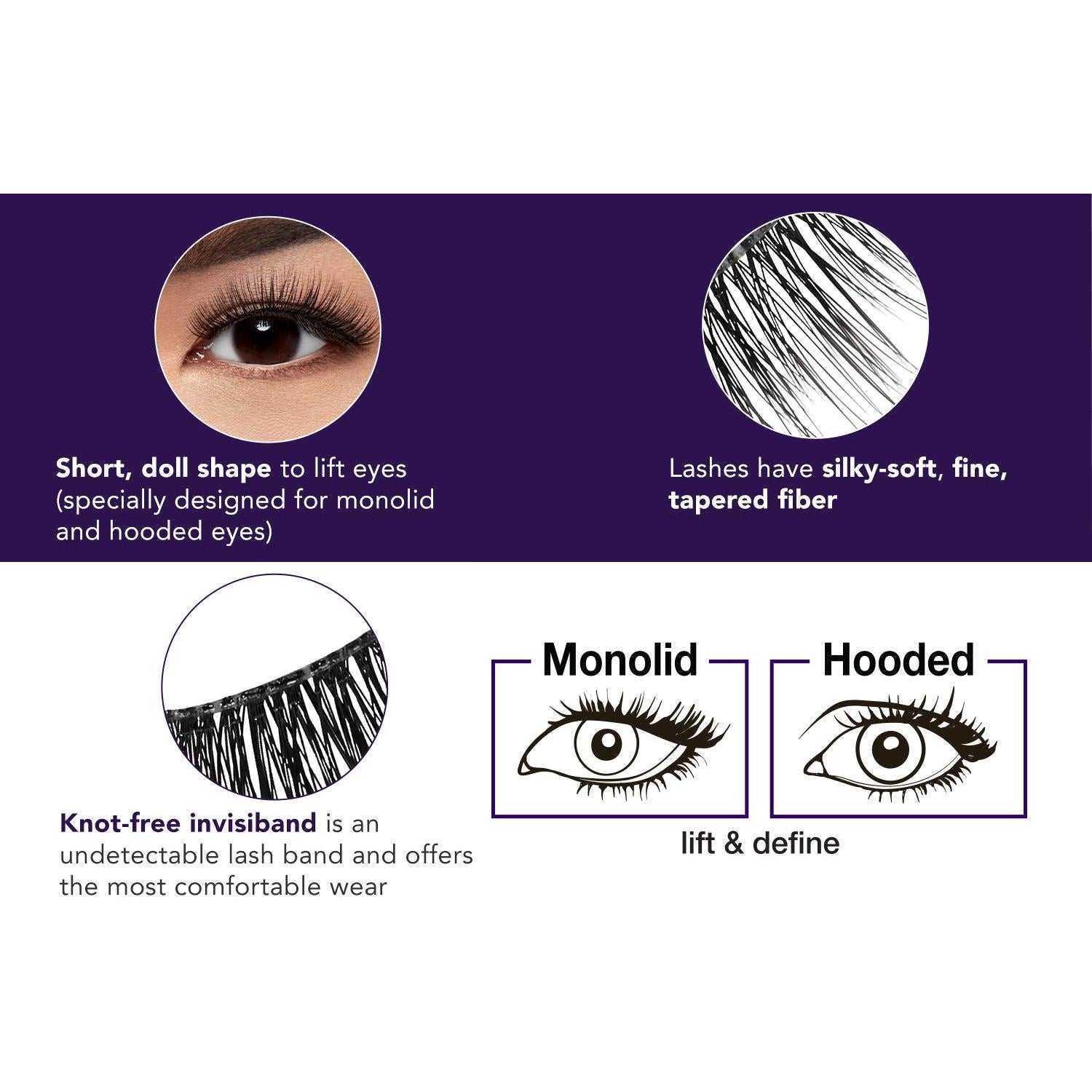 Pestañas Falsas Ardell Extensión FX L Curl - Paquete de 4