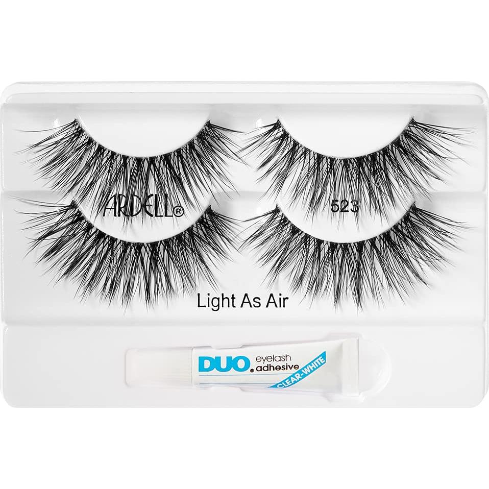 Pestañas Ardell Light As Air 523 - 2 Pares + 1g Adhesivo DUO