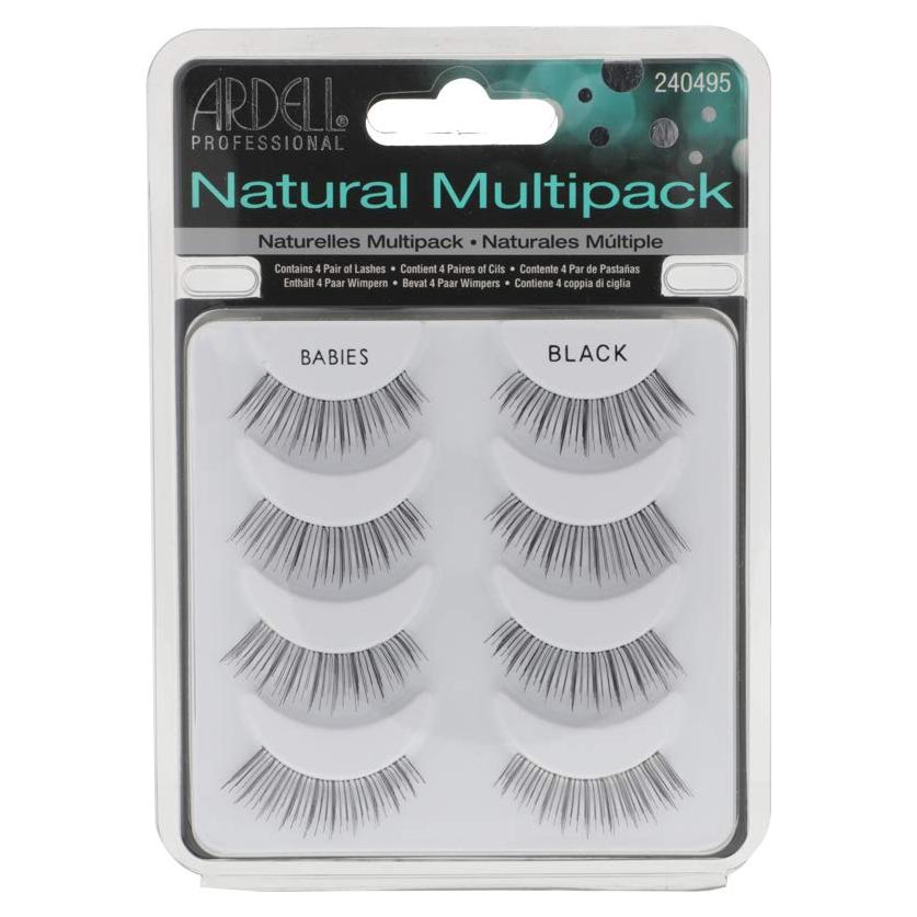Pestañas Postizas Ardell Natural Babies - 4 Pares, Negro