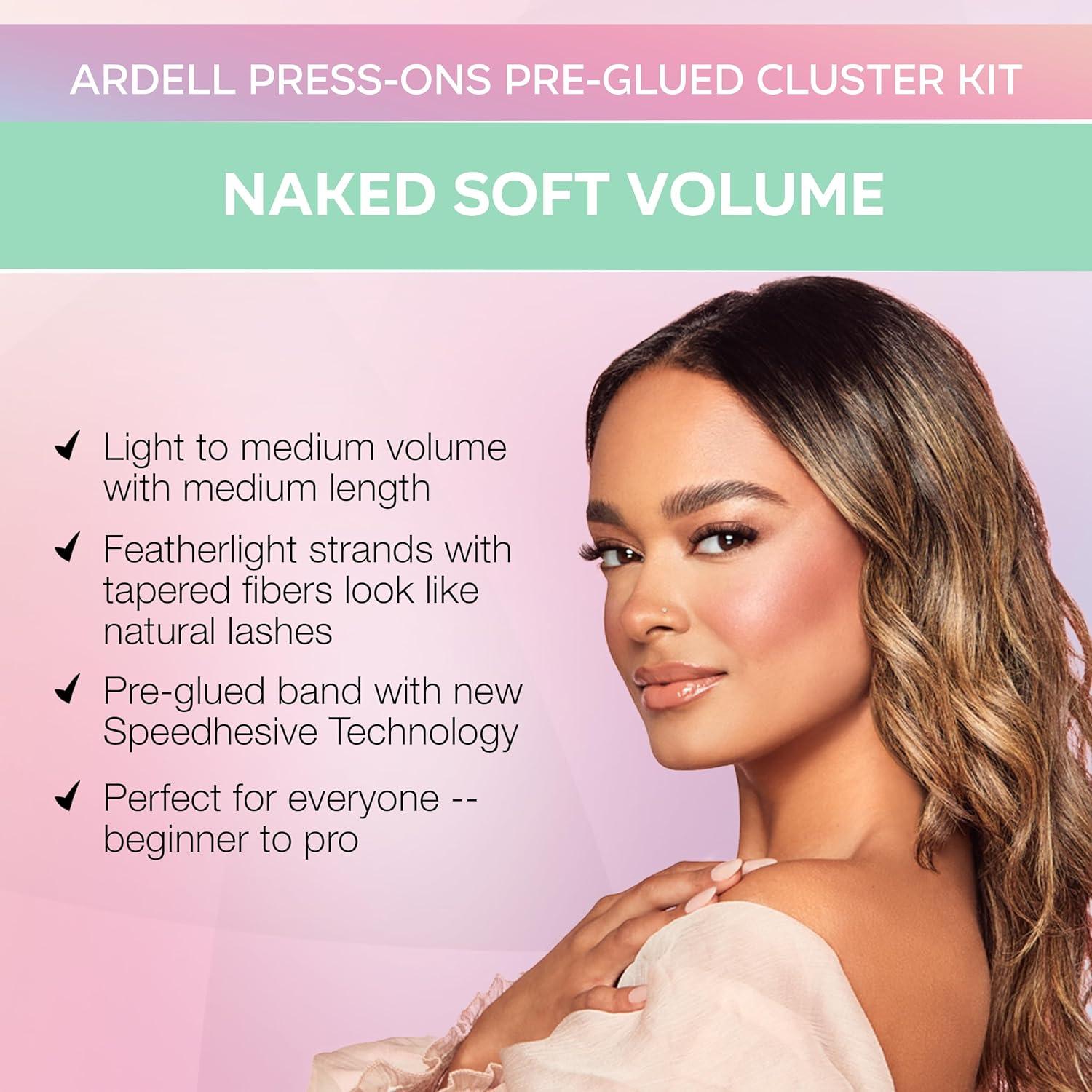 Extensiones de Pestañas Ardell Press On 60 Clústeres Volumen Suave