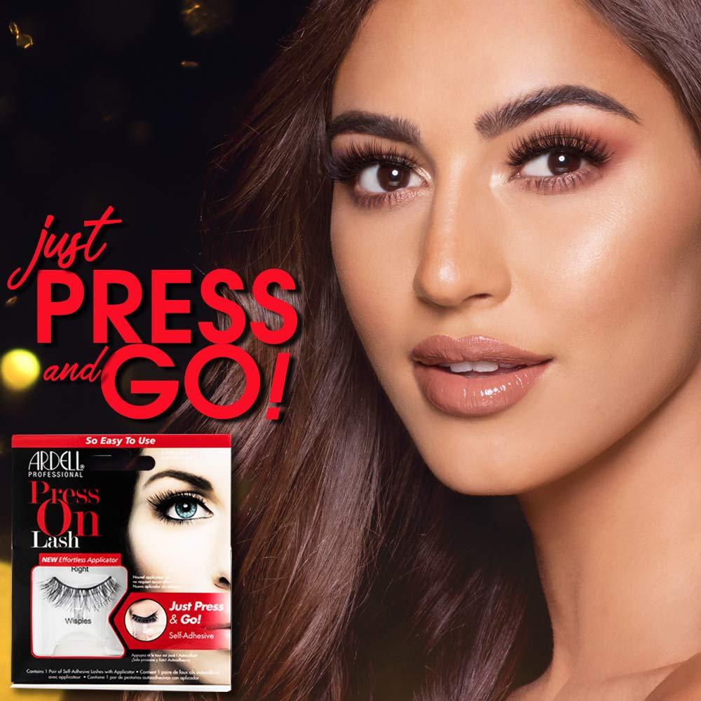 Pestañas Postizas Ardell Press On Wispies Negras - Paquete de 4