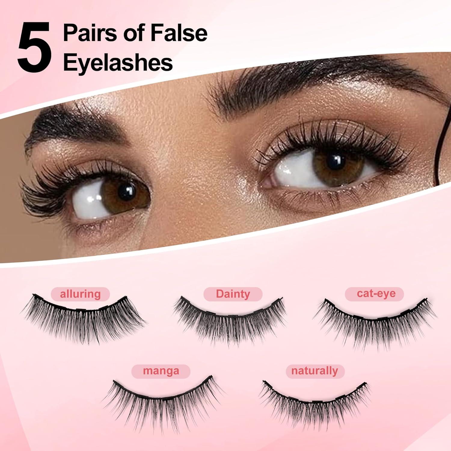 Pestañas Magnéticas Richsky 3D Reutilizables con Delineador 10ml