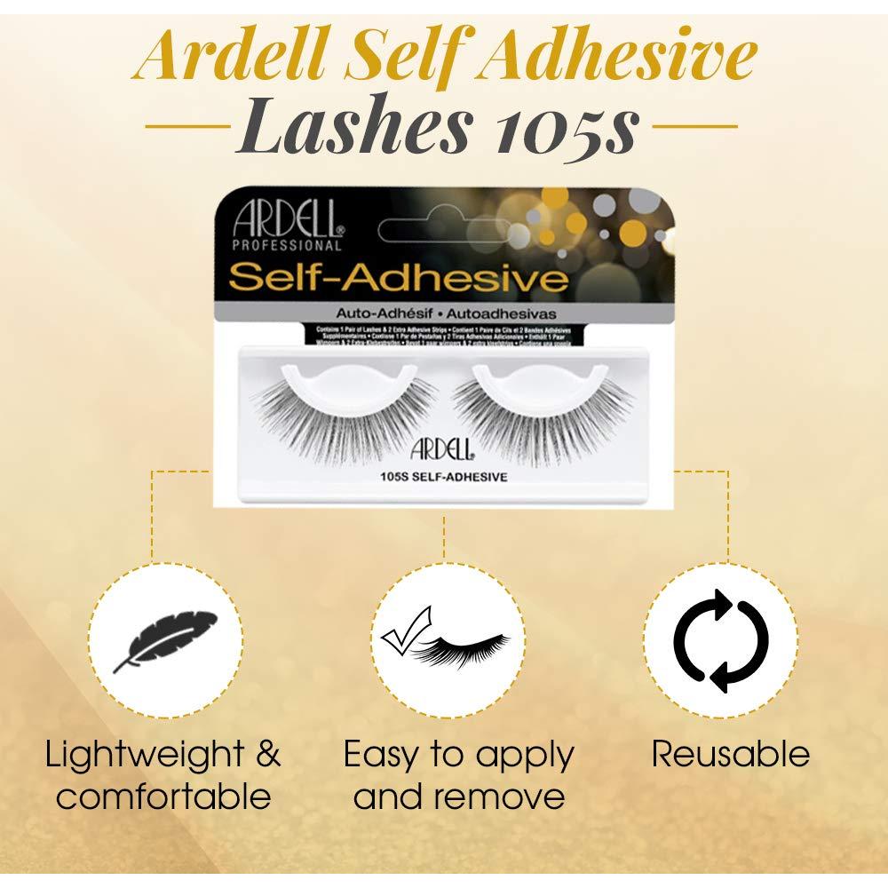 Pestañas Postizas Ardell 105S Autoadhesivas Reutilizables 4 Pares
