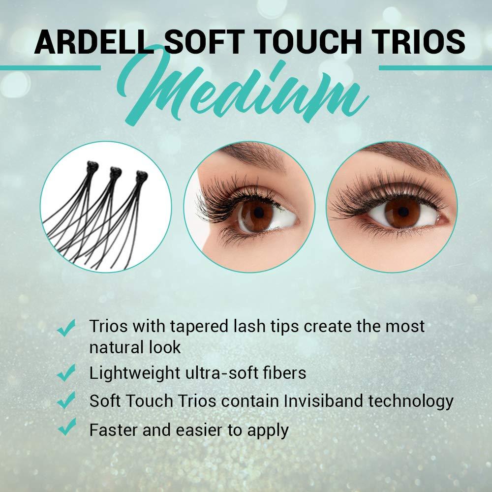 Pestañas Postizas Ardell Soft Touch Trios Negras Medianas 4 Pzas