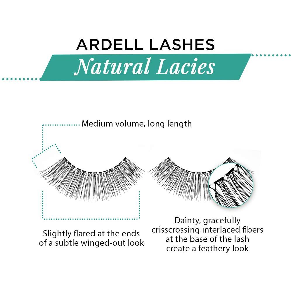 Pestañas Postizas Ardell Lacies Negro - 4 Paquetes Reutilizables