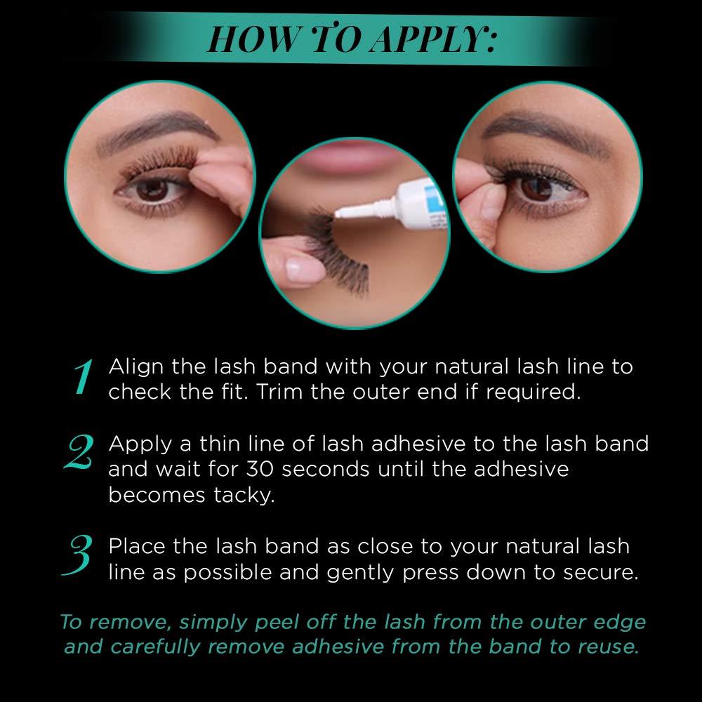 Pestañas Postizas Ardell Lacies Negro - 4 Paquetes Reutilizables