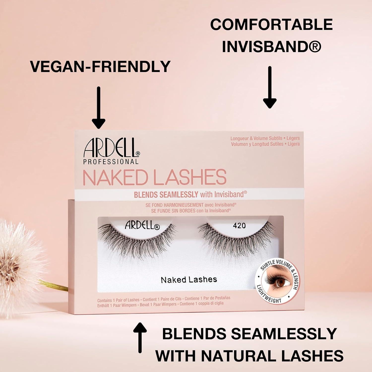 Pestañas Postizas Ardell Naked Lashes 420 - Volumen Sutil