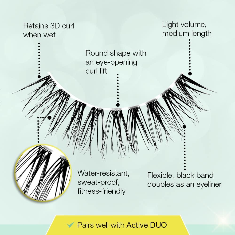 Pestañas Postizas Ardell Active Lashes - Impermeables y Naturales