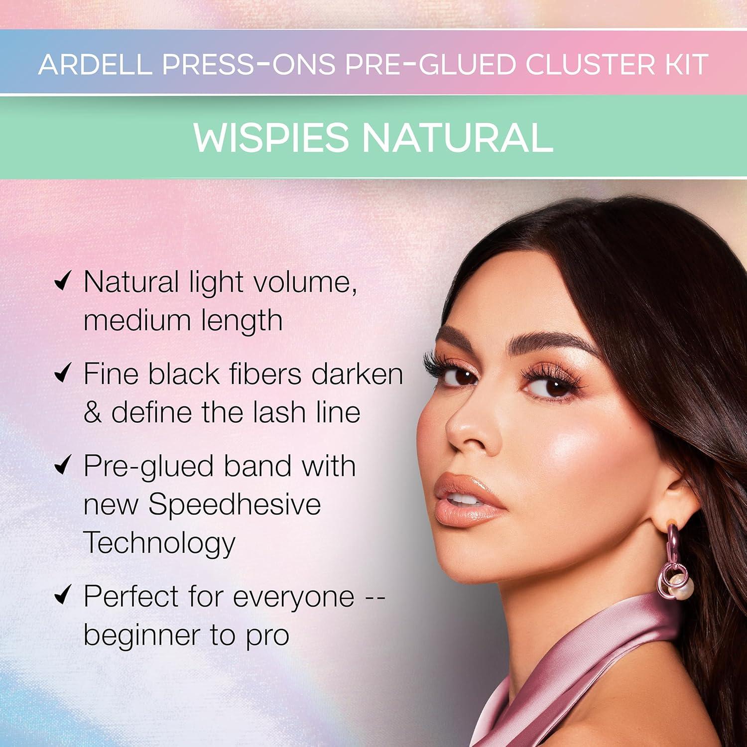 Extensiones de Pestañas Ardell Wispies Natural - 30 Grupos
