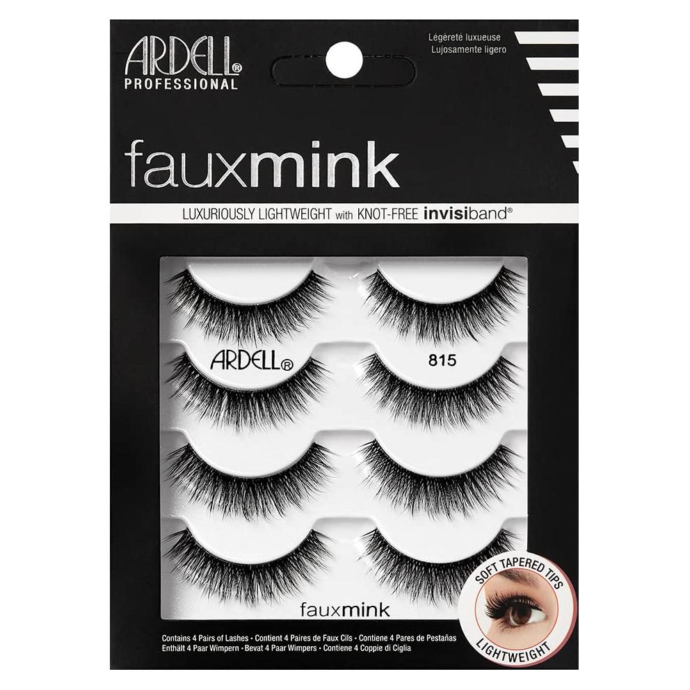 Pestañas Postizas Ardell Faux Mink 815 - 4 Pares Ultra Suaves