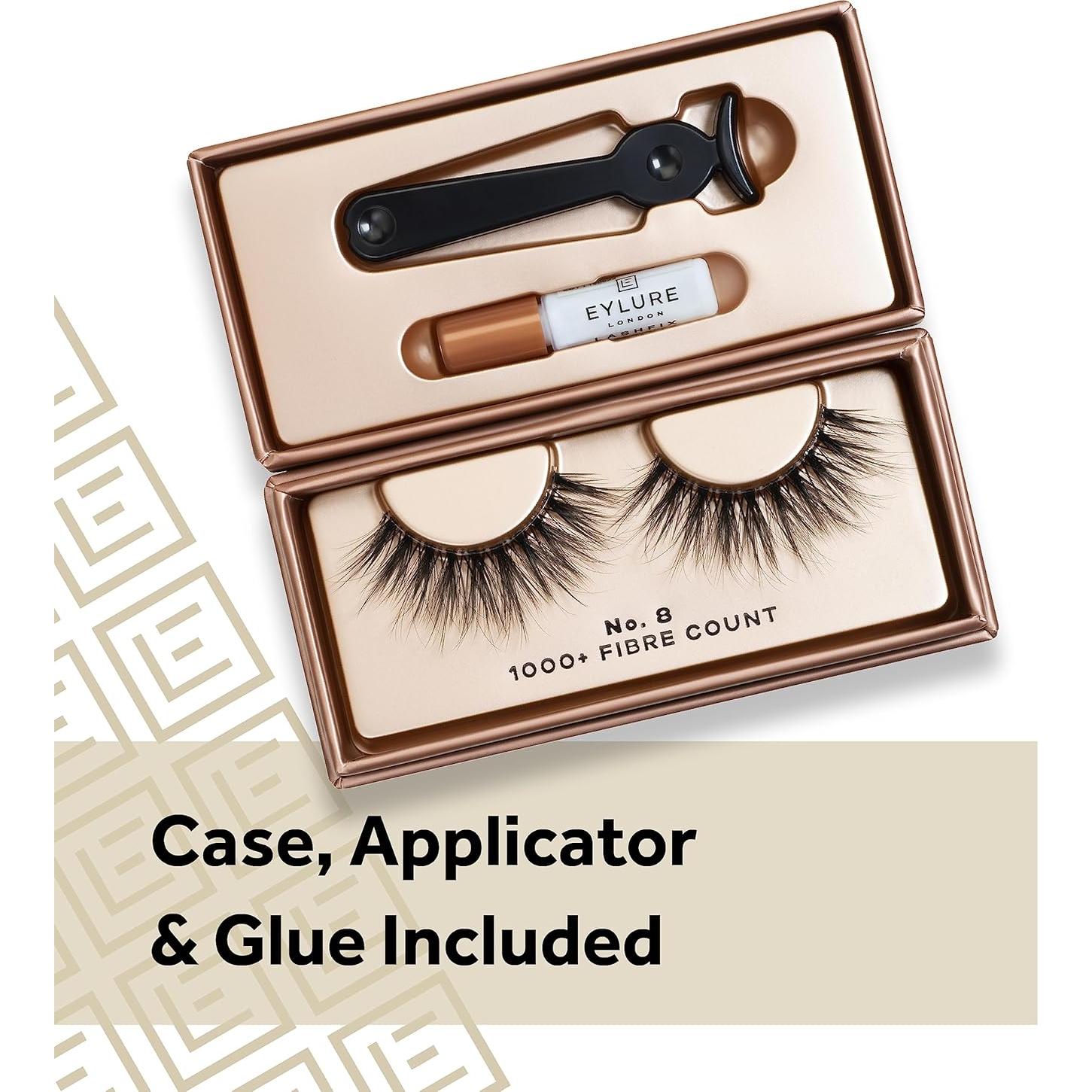 Pestañas Postizas Eylure Luxe Cashmere No. 8 con Adhesivo