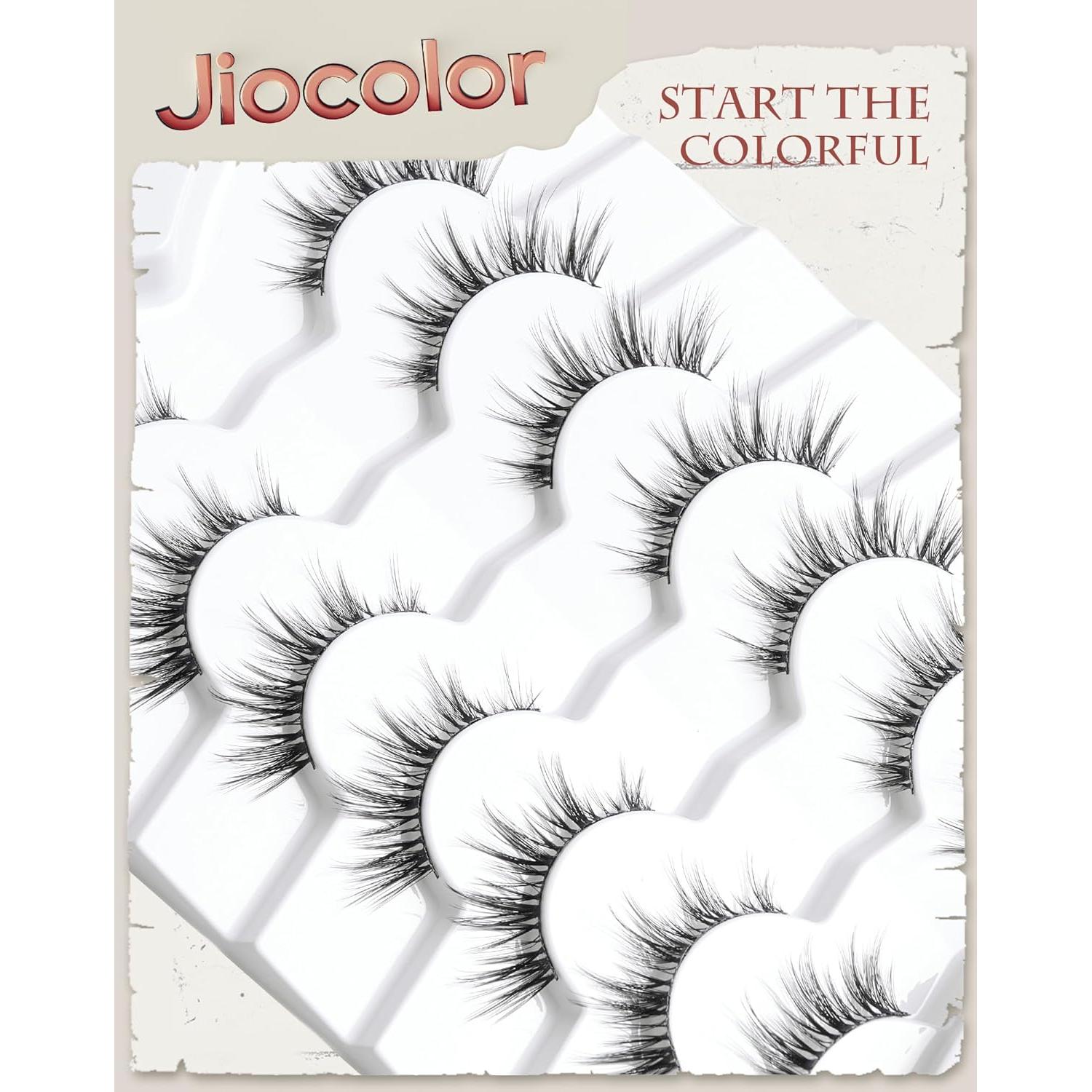 Pestañas Postizas Jiocolor S10 Ojos de Gato 13mm 7 Pares