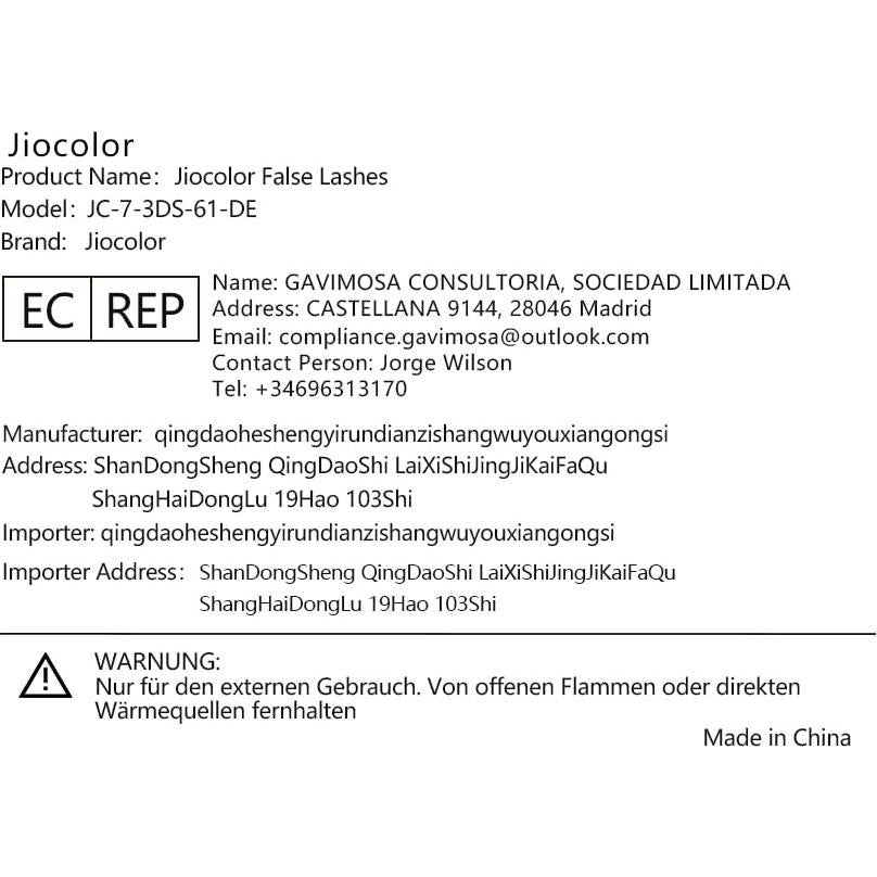 Pestañas Postizas Jiocolor S10 Ojos de Gato 13mm 7 Pares