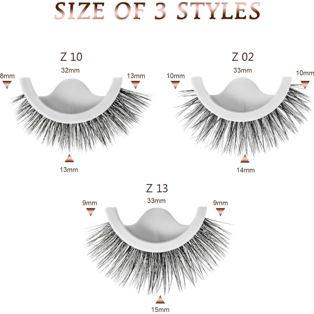 Pestañas Autoadhesivas AmoVee - 3 Pares, Efecto Natural