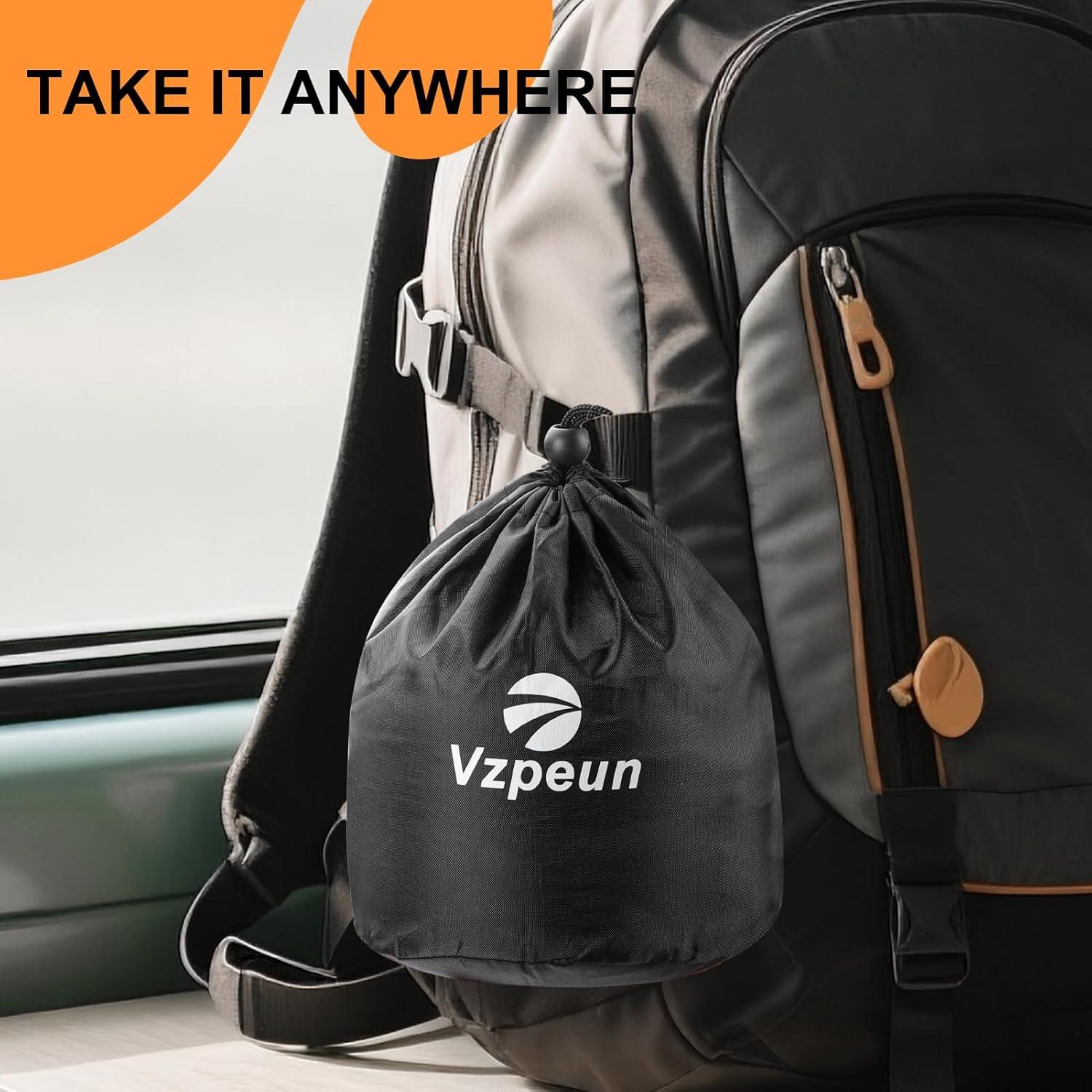 Almohada de Viaje Vzpeun con Espuma Memoria y Soporte Ergonómico