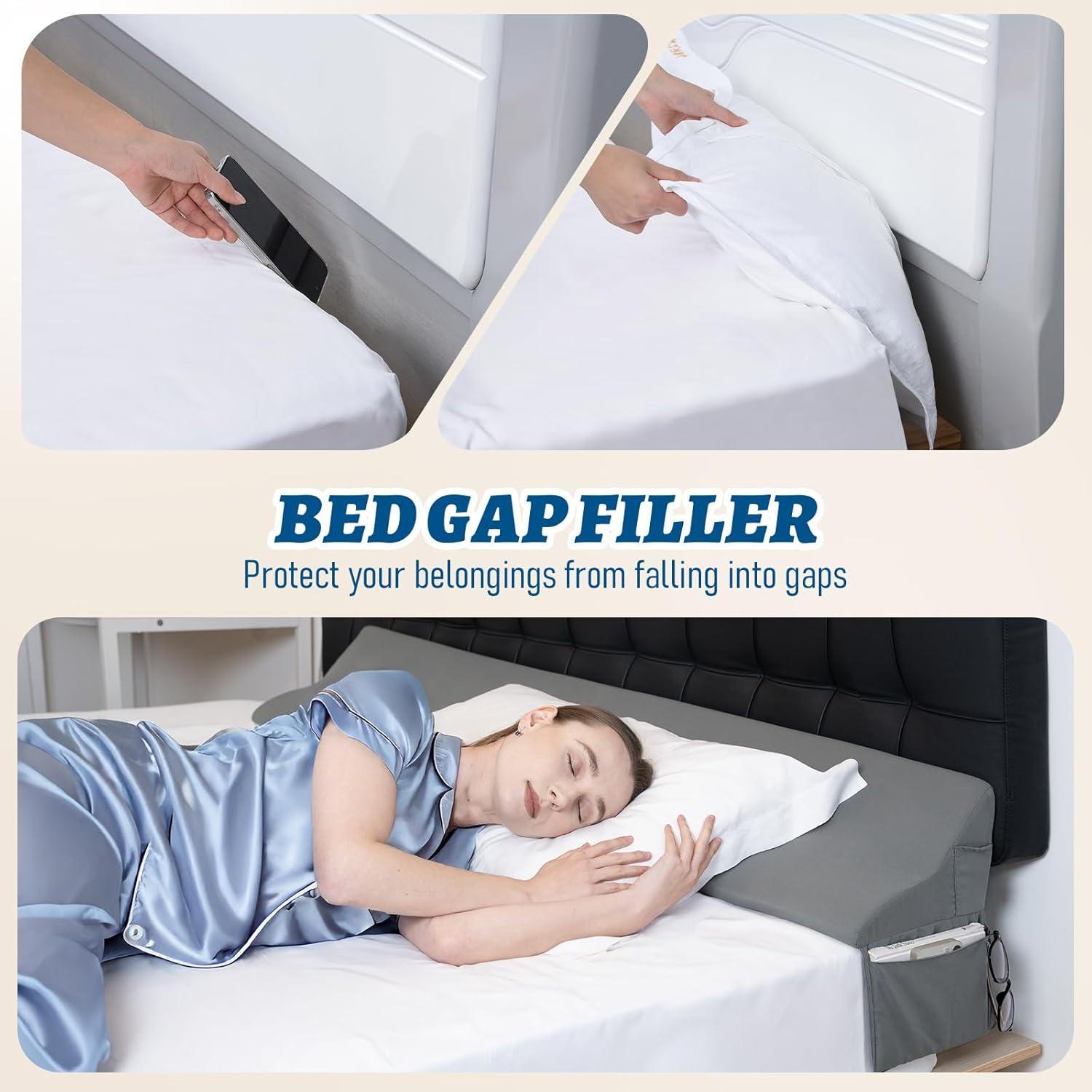 Cojín en Cuña Queen Selectico Gris con Funda Lavable