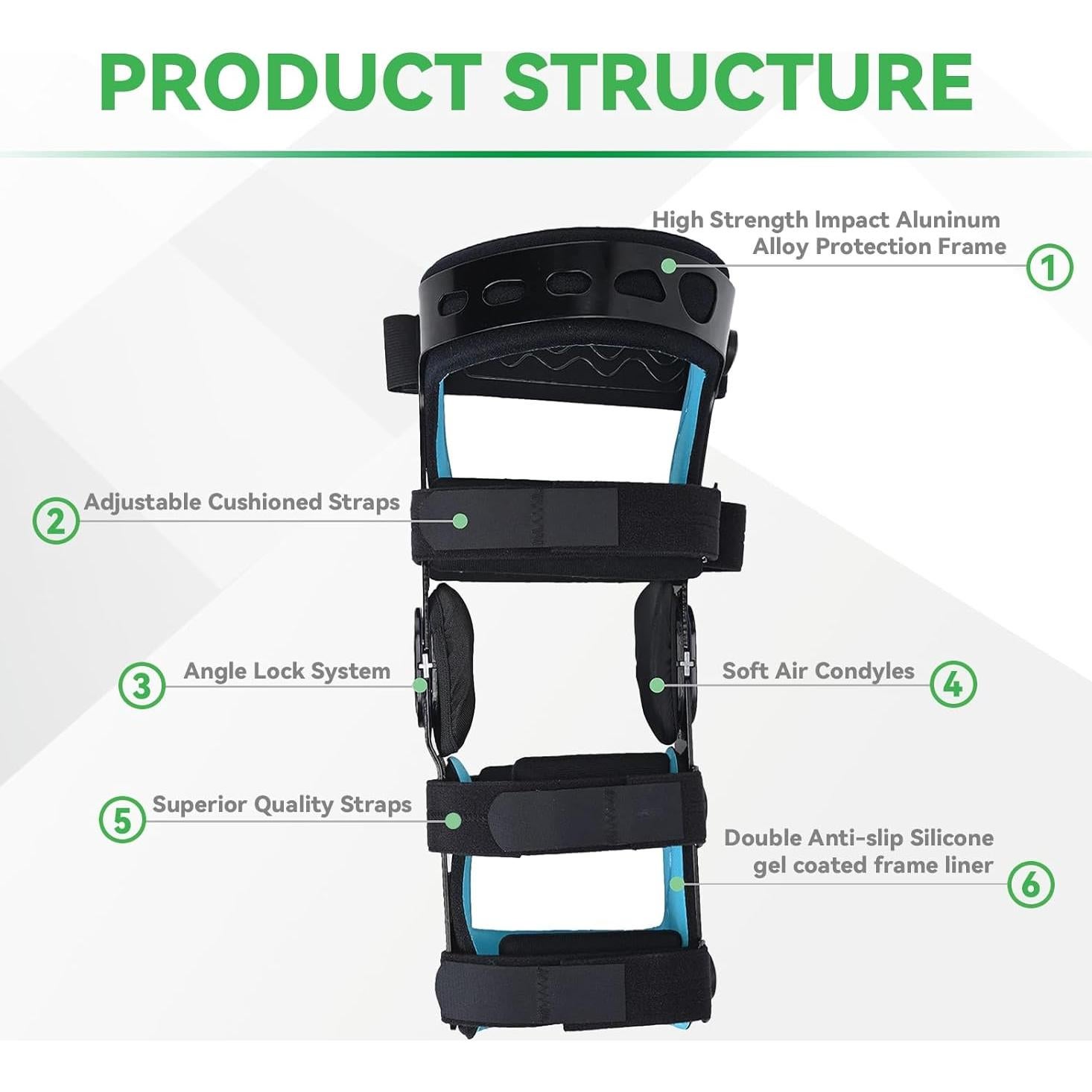 Férula de Rodilla Orthomen ACL Pequeña Izquierda para Lesiones