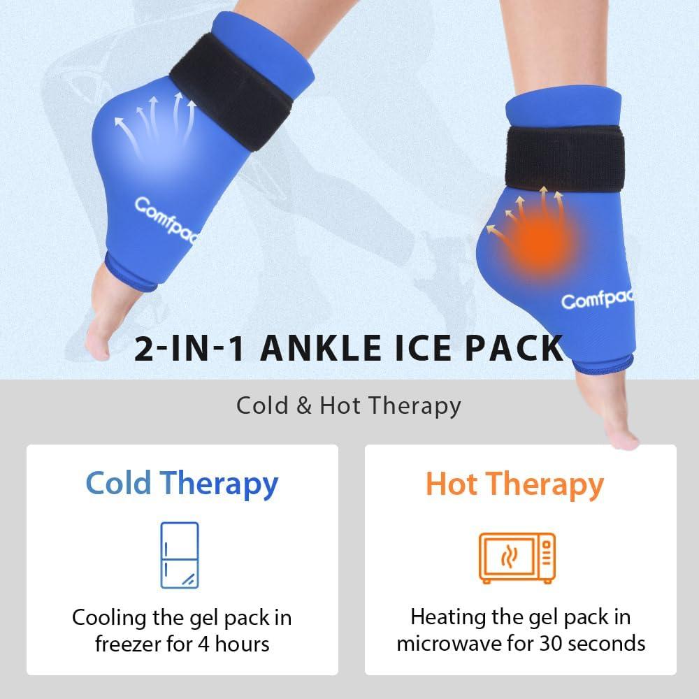 Funda de Hielo para Tobillo Comfpack - Terapia Fría y Caliente