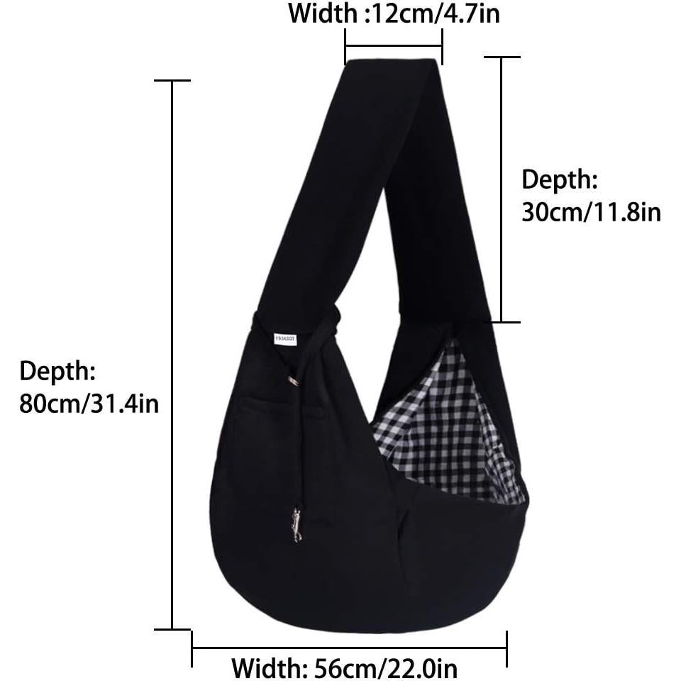 Bolsa Transportín para Mascotas Pequeñas FDJASGY Negra