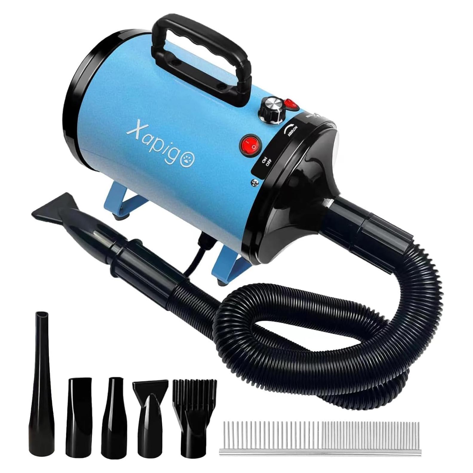 Secador de Pelo para Perros Xapigo YC-001 con 4 Boquillas