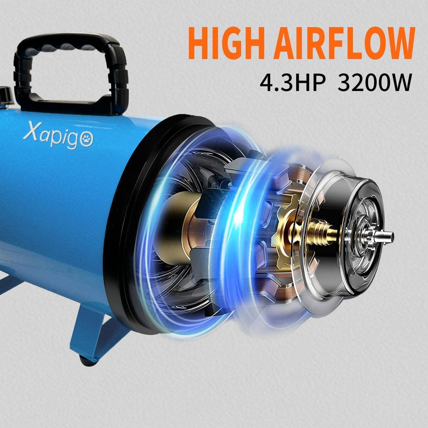 Secador de Pelo para Perros Xapigo YC-001 con 4 Boquillas