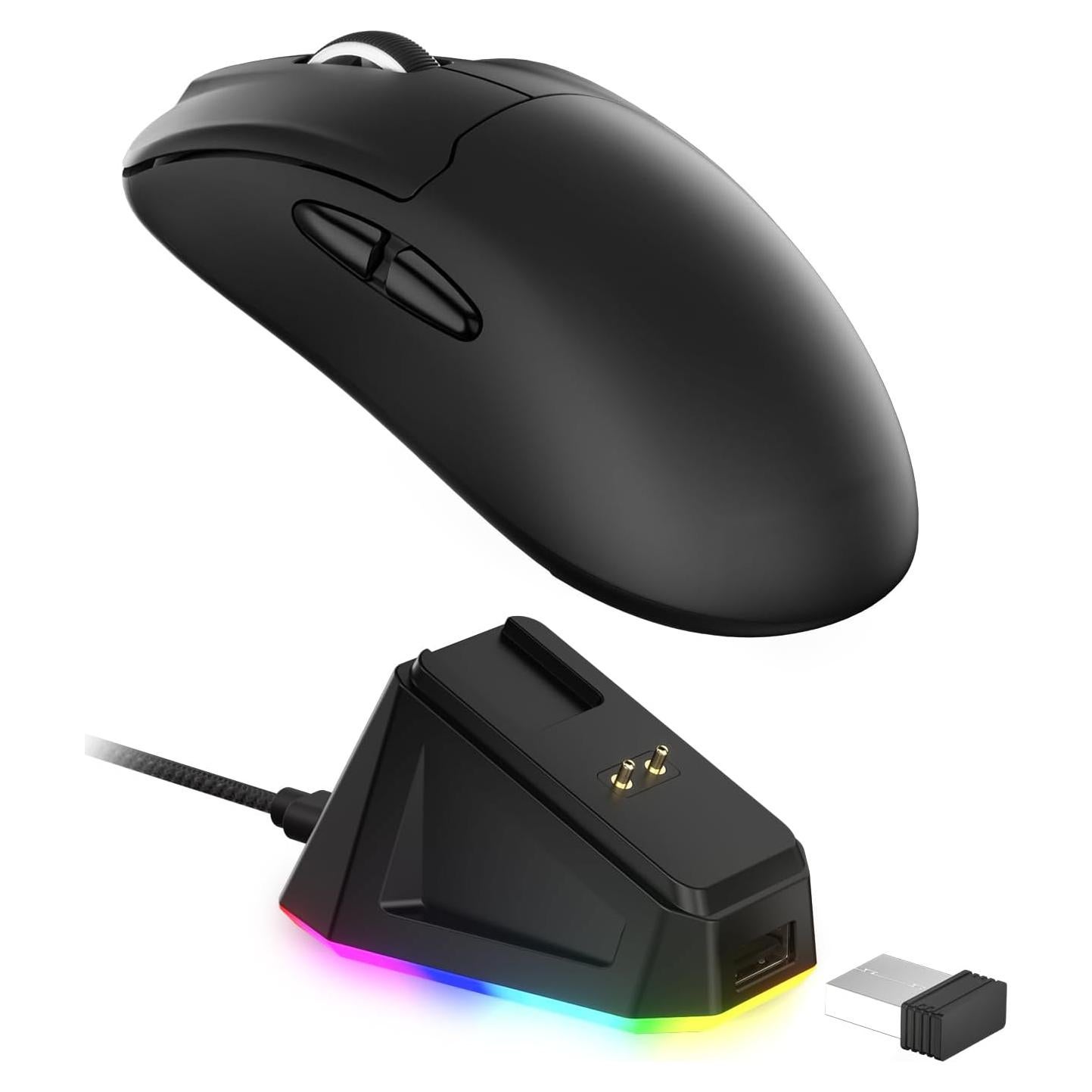 Ratón Gaming Inalámbrico LTC GM022 Ultraligero 55g RGB 26000 DPI