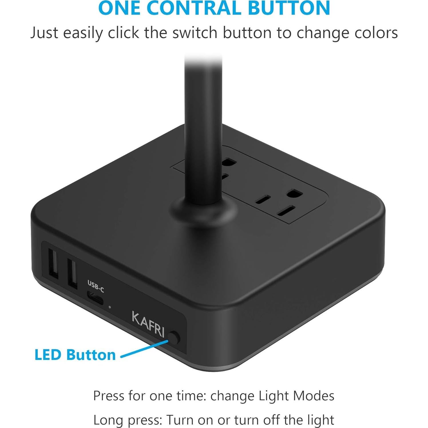 Soporte para Auriculares RGB KAFRI con Cargador USB 3 Puertos