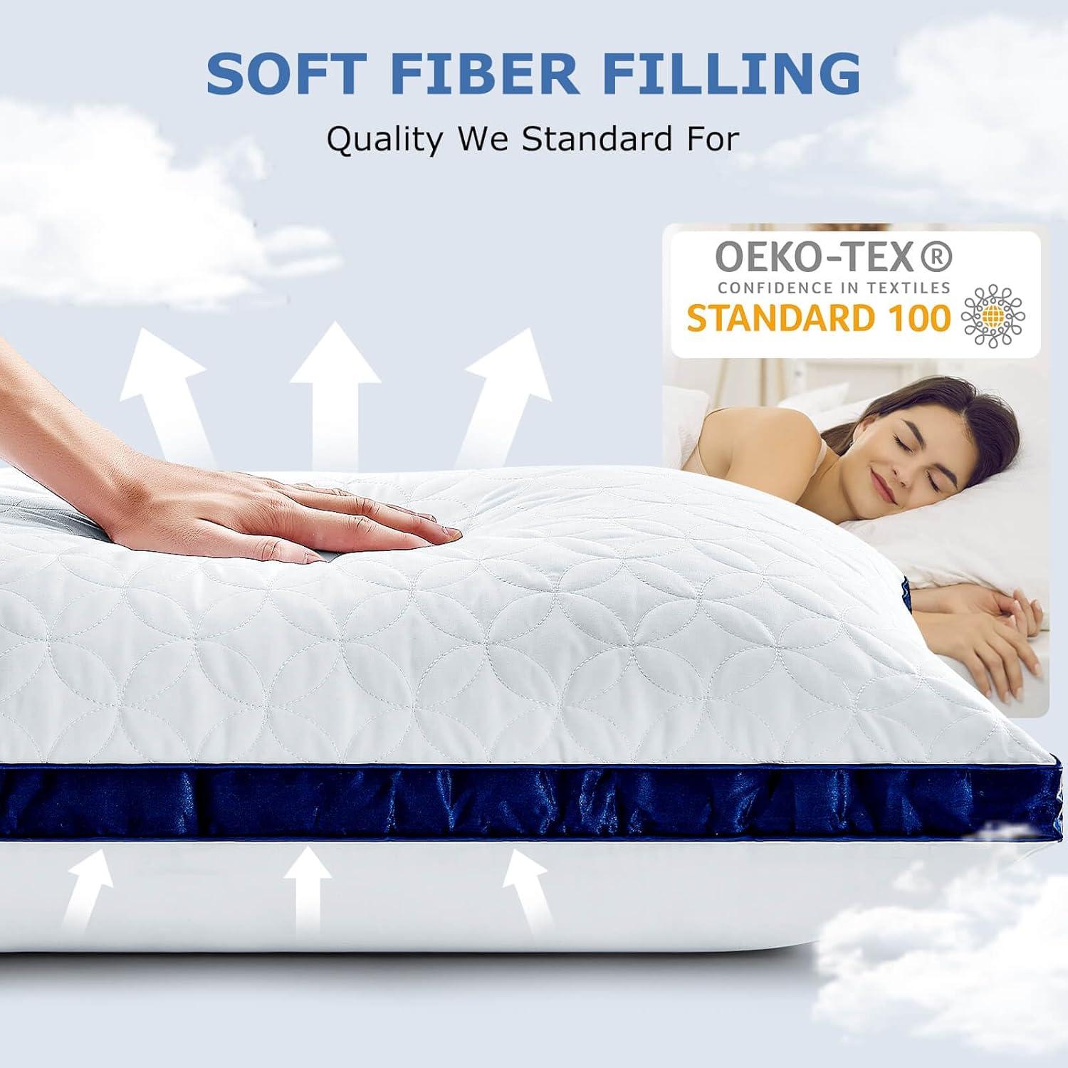 Juego de 2 Almohadas Estándar Slybear Lavables y Suaves