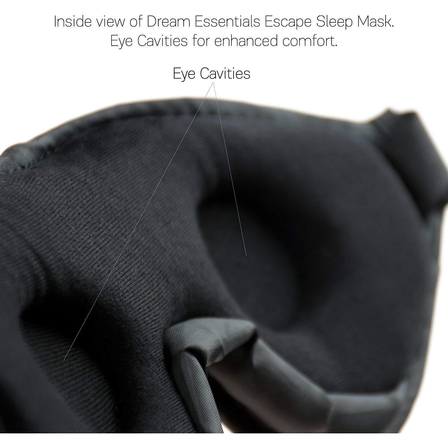 Máscara de Sueño 3D Dream Essentials con Tapones y Bolsa - Negro