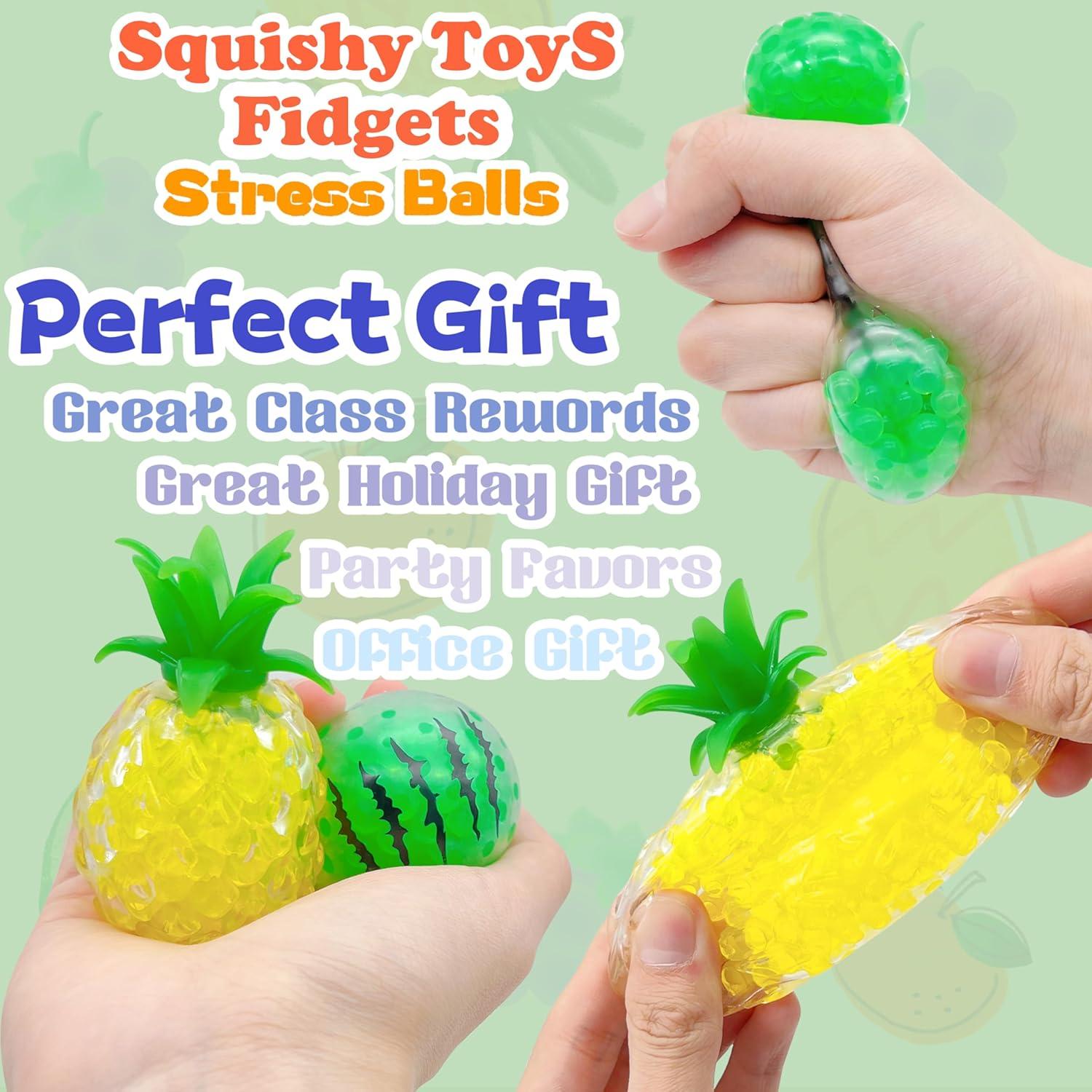 Pelotas de Estrés de Fruta ZTATU - 4 Pzs Mini Squishy