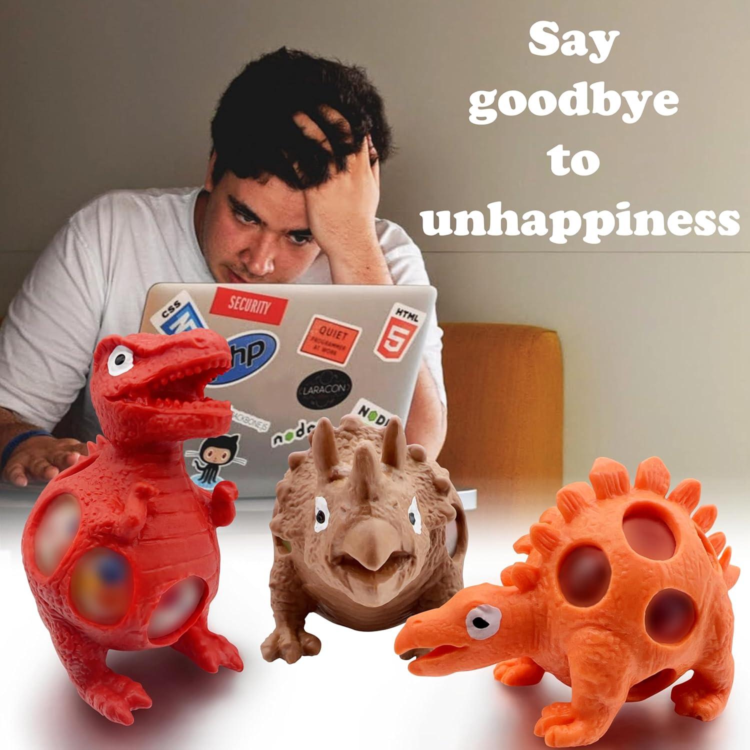 Pelotas Antiestrés Dinosaurio ZTATU - 3 Piezas, Alivio Estrés