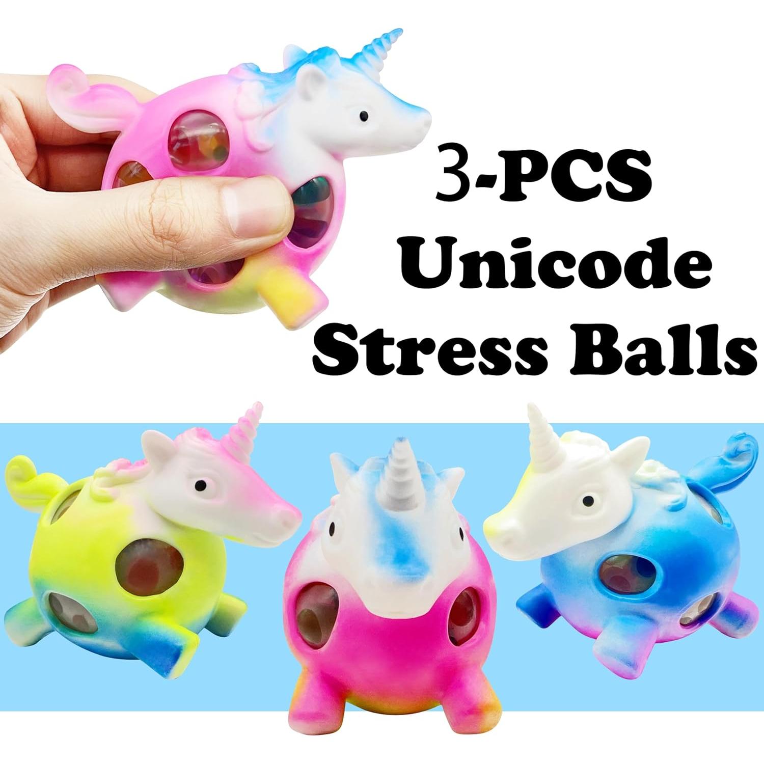 Bolas de Estrés ZTATU Unicornio 3PCS - Alivio Portátil