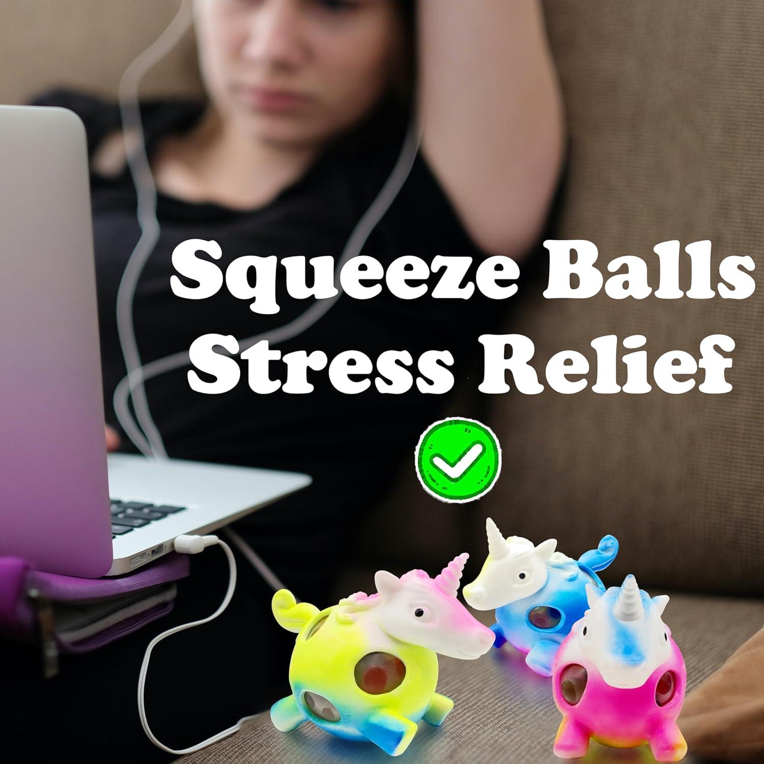 Bolas de Estrés ZTATU Unicornio 3PCS - Alivio Portátil