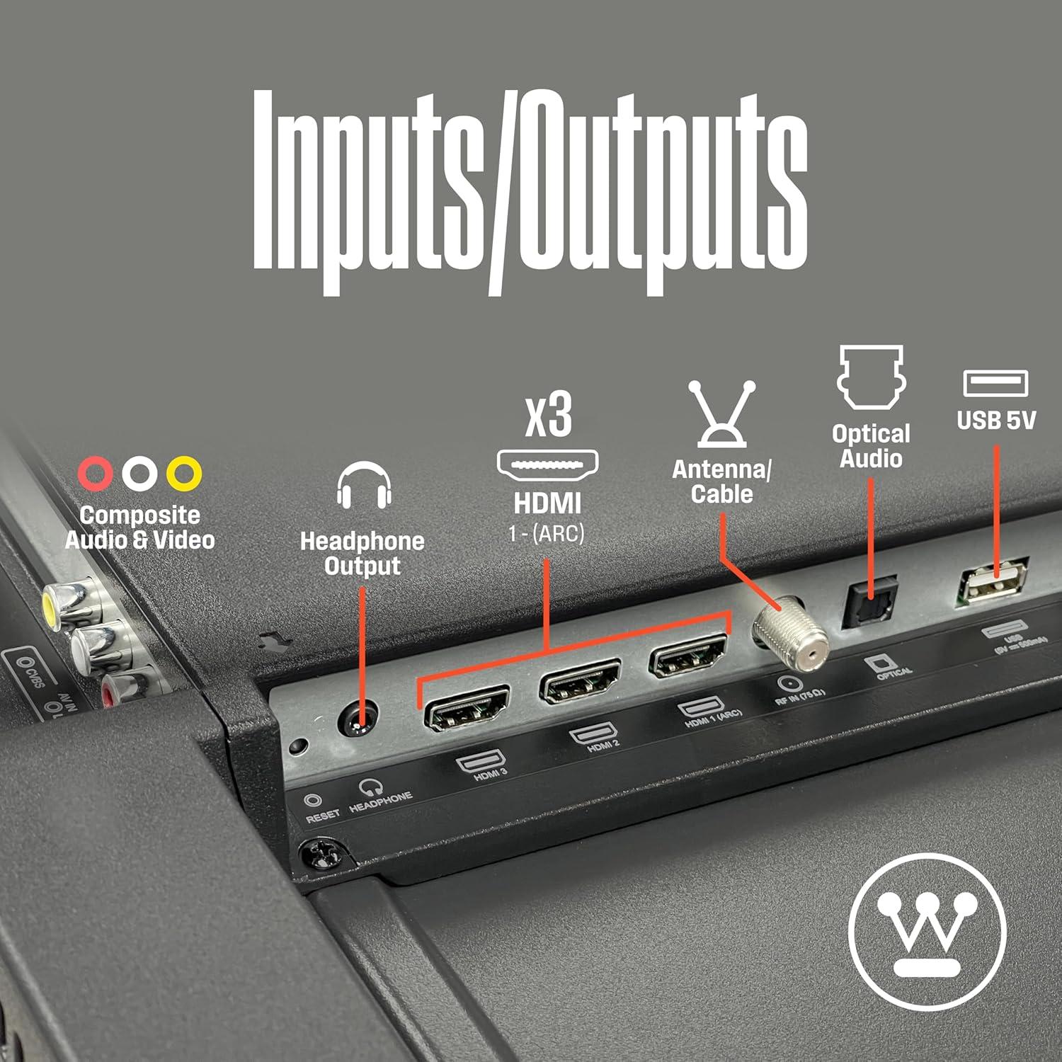 Televisor LED Westinghouse 24" HD Roku Wi-Fi Alexa Google