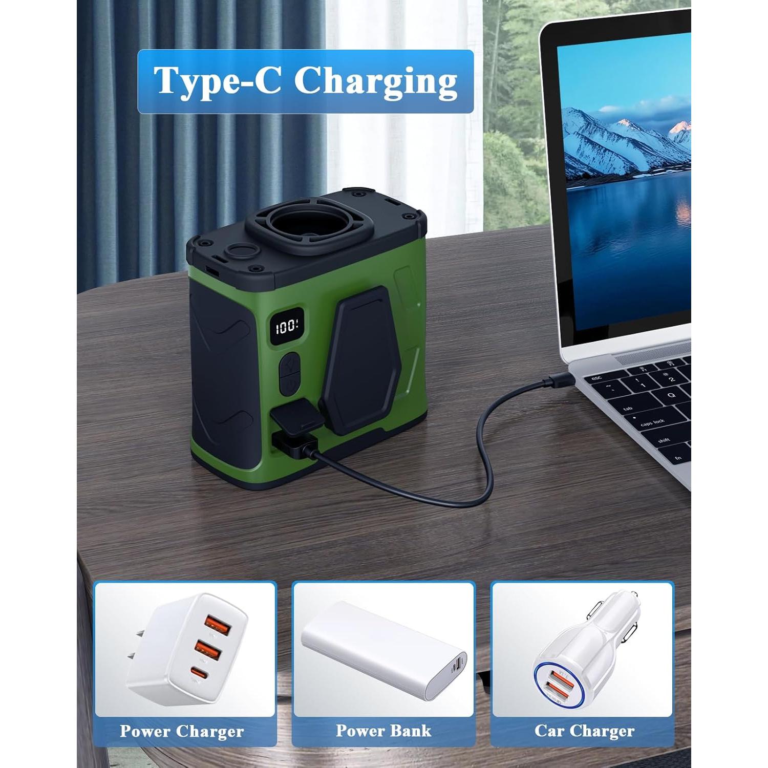 Ventilador Portátil Clip On CAMPERFECT 10000mAh 5 Velocidades