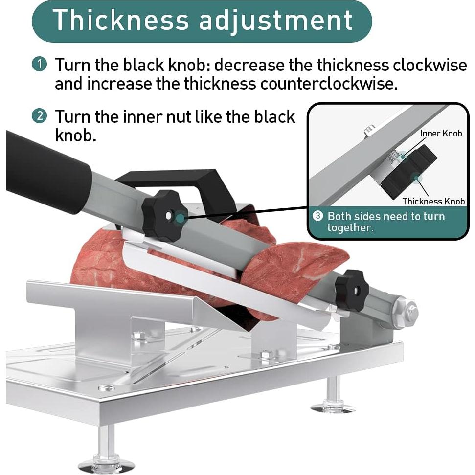 Cortadora Manual de Carne Koconic Acero Inoxidable 200mm
