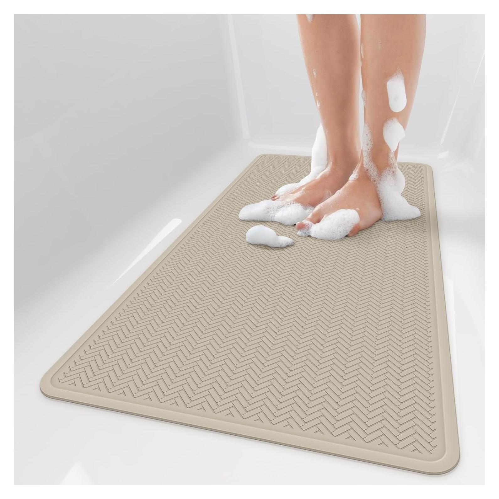 Alfombra de Baño Antideslizante Bligli 68x43 cm Marrón
