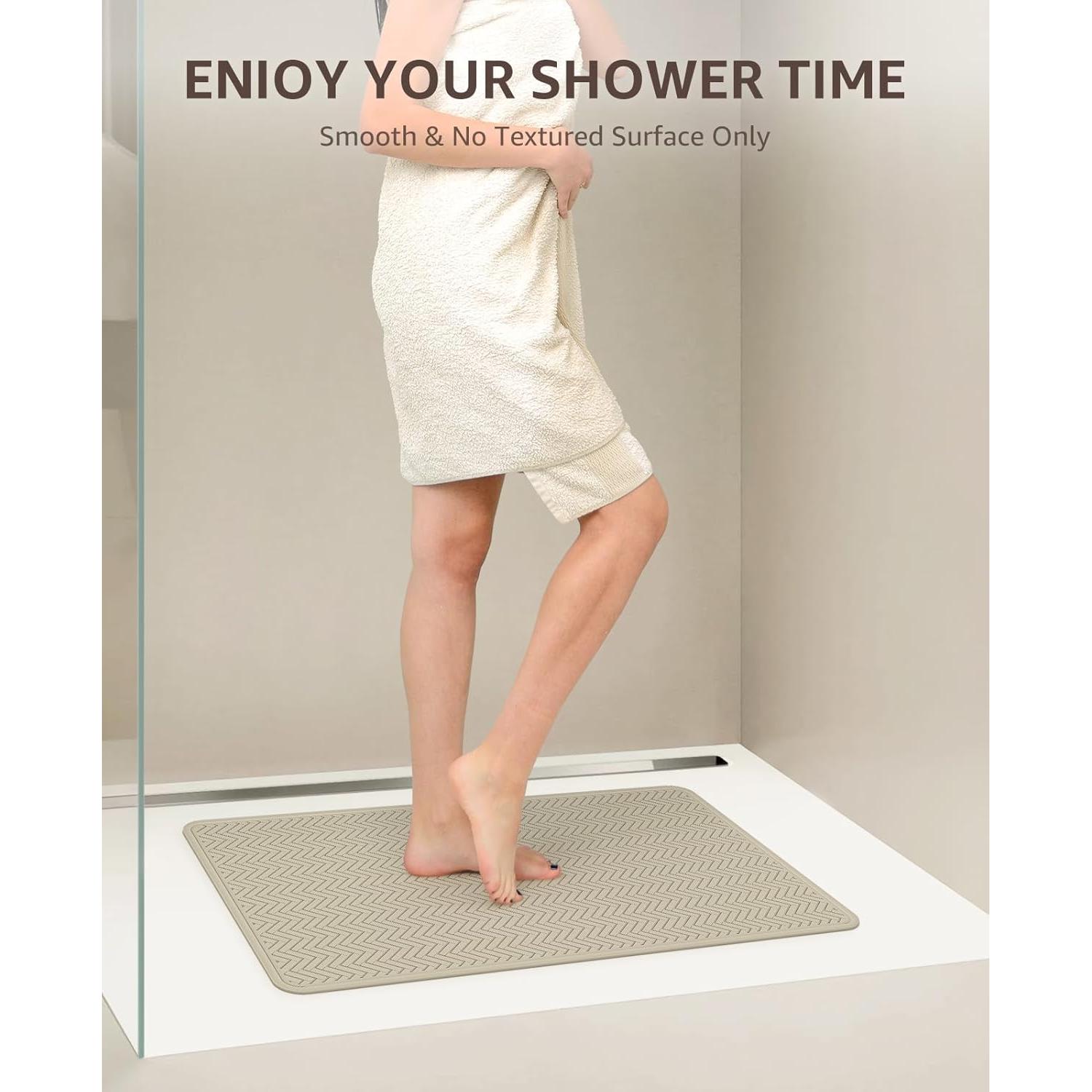 Alfombra de Baño Antideslizante Bligli 68x43 cm Marrón