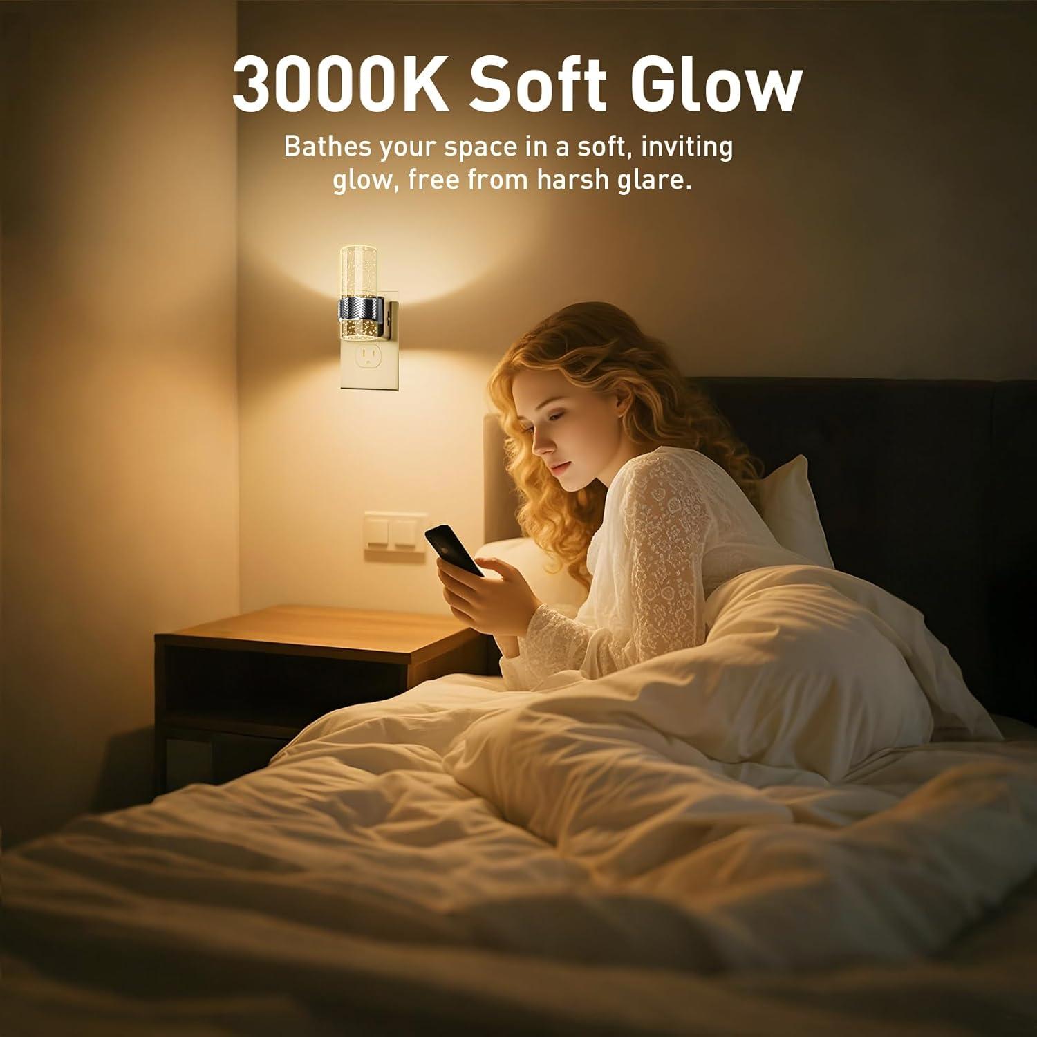 Luz Nocturna LED Regulable Yunaking con Sensor Automático 3000K