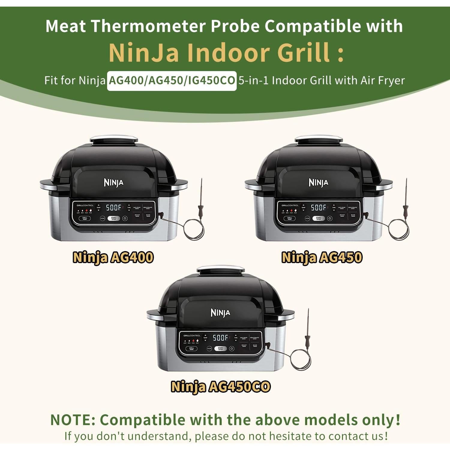 Sonda de Temperatura para Carne Ninja AG400/AG450 - Acero Inoxidable