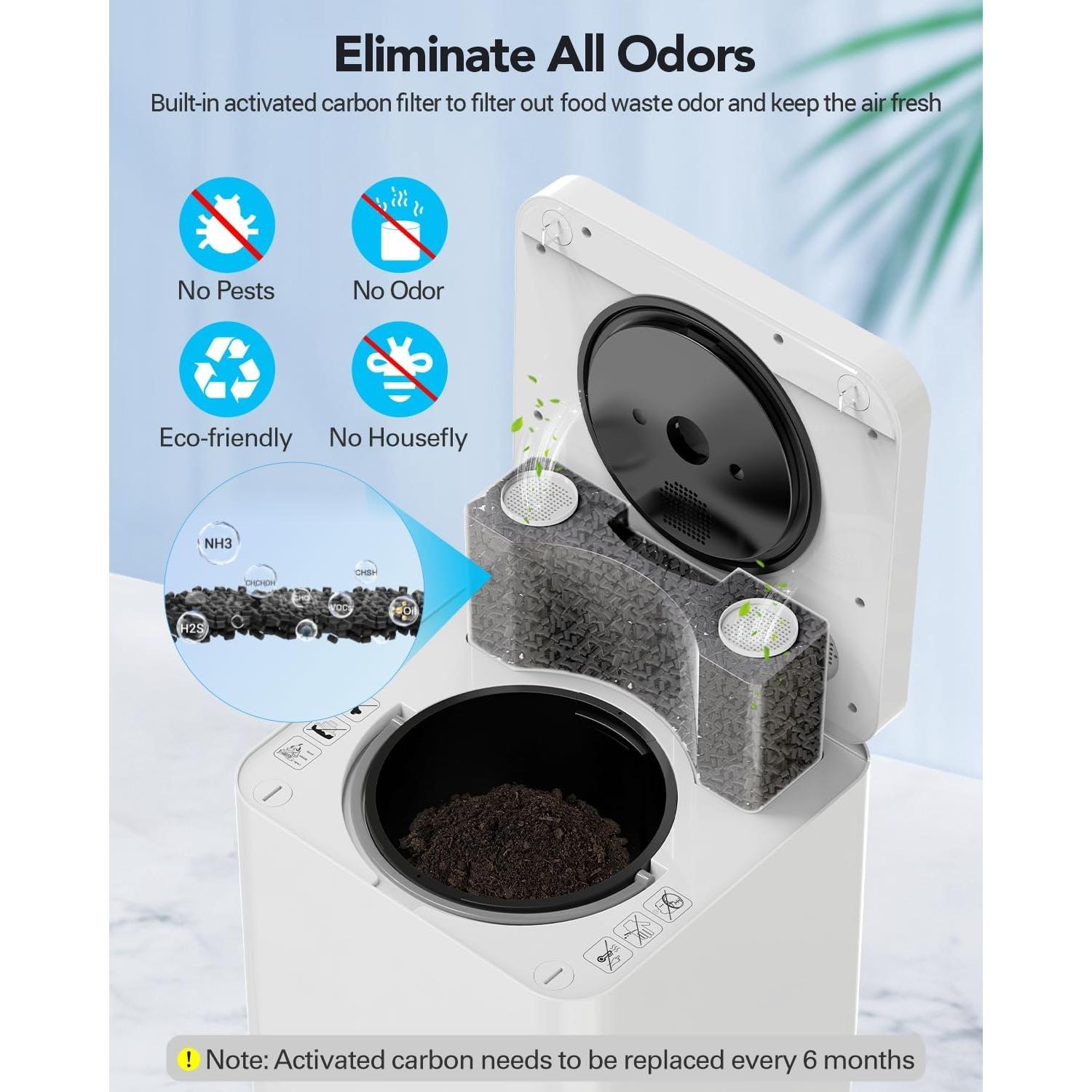 Compostador Eléctrico Growell EC03 5.2L Sin Olores y Silencioso